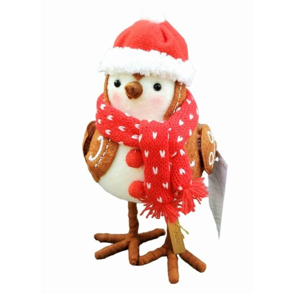 New Featherly Friends Brown Bird SNAP Christmas Holiday Decor Red Hat Scarf 2023 - Picture 6 of 11